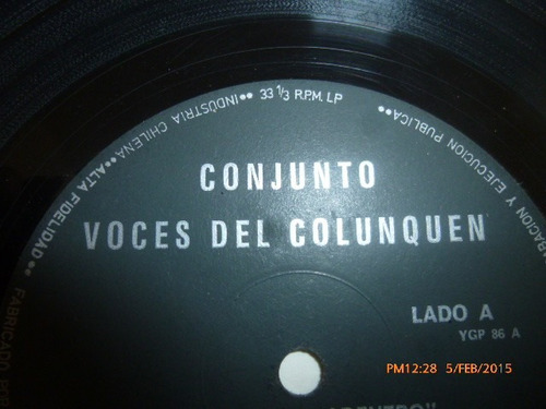 Vinilo Lp De Conjunto Voces Del Colunquen -aconcagua (u517