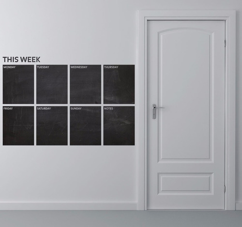 Pizarra Negra Calendario 100x60cm Tizas+borrador| Jota
