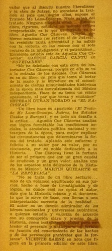 Tratado Mclane-ocampo, Juárez - Agustín Cue C. (Usado)