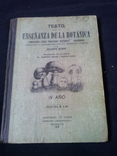 Roman Bonn Enseñanza De La Botánica 1916 D2
