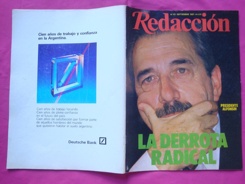 Revista Redaccion N° 175 1987 La Derrota Radical Alfonsin
