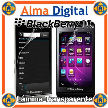 2x Lamina Protector Pantalla Transparente Blackberry Z10 10