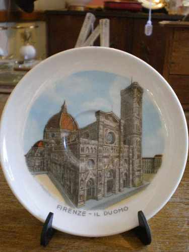 Antiguo Plato De Porcelana Firenze