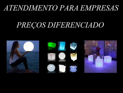 Imagem 6 de 6 de 2x Puff Iluminado- Artiluminacao - Puff 43 Led- Frete Gratis