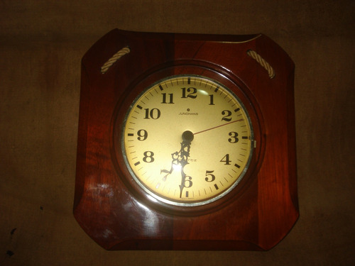 Vint.retro Reloj Antiguo De Madera Junghans... Alemania