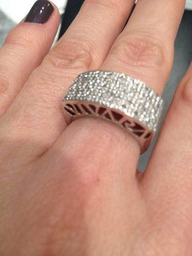 Ivi1388 = Anel Vivara O.branco 18k ,diamantes !!! (Usado)