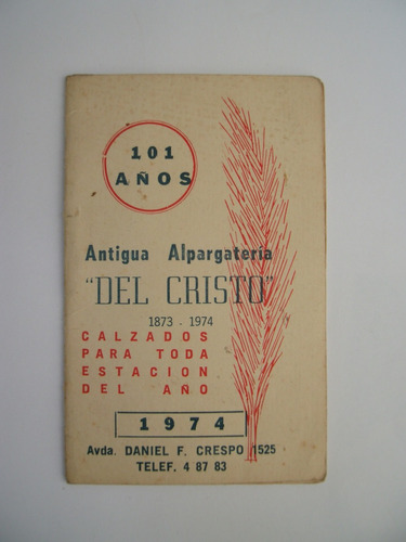 Almanaque De Bolsillo Antiguo. Coleccionable.