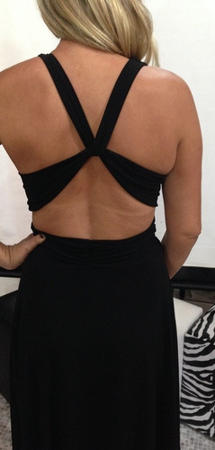 Vestido Preto Festa Yunina Costa Nua Cor Preto Tam Pp