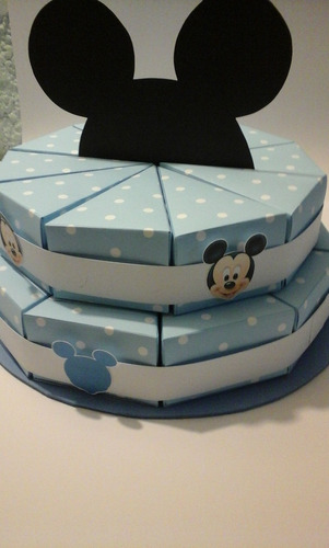 Torta De Cajitas Mickey Bebe Para Golosinas 20 Porciones