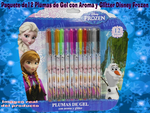 Paquete De 12 Plumas De Gel  Disney Frozen Originales :)