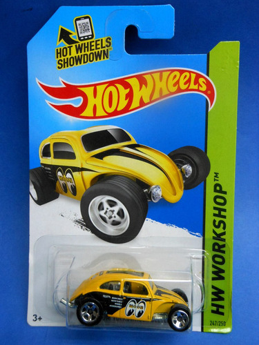 2014  Hot Wheels Custom Volkswagen Beetle Amarillo W1