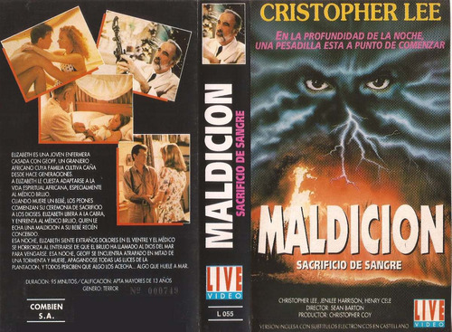 Maldicion Sacrificio De Sangre Vhs Terror Christopher Lee