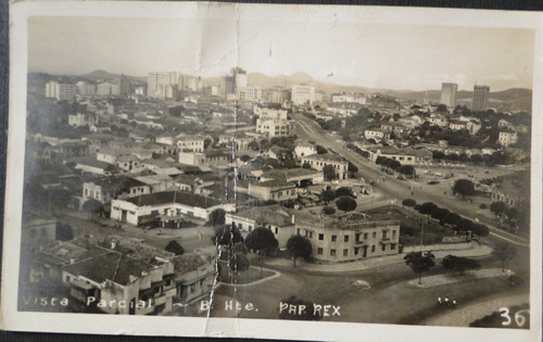 Cartão Postal Antigo Belo Horizonte Mg Vista Parcial 1947