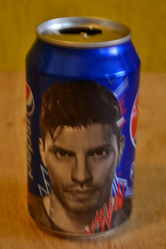 Lata Gaseosa Vacia Pepsi Con La Cara Del Kun Aguero 354 Ml