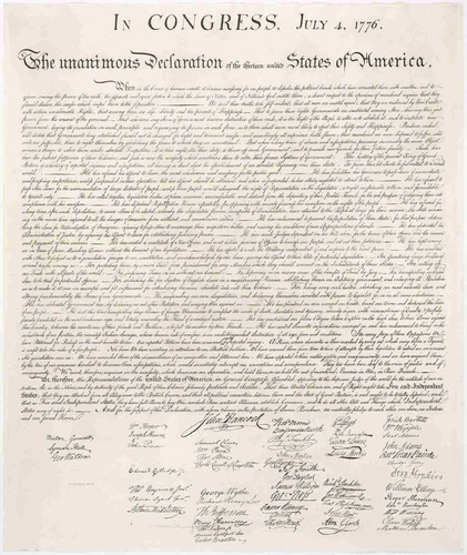 Lienzo Tela Canvas Declaración Independencia Usa 1776 59x50