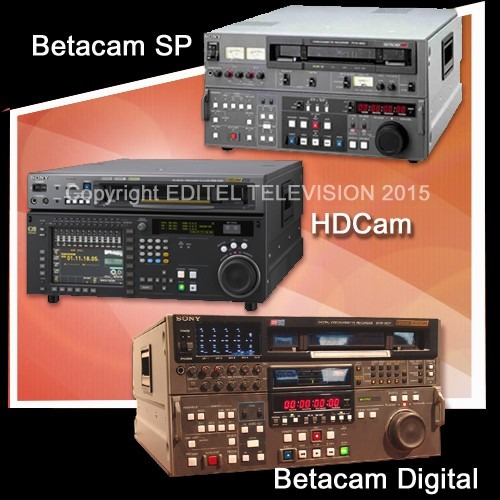 Betacam - Beta Digital - Dv Cam - Hi 8 - Copiado Y Bajadas (Usado)