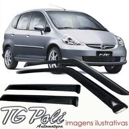 Calha Defletor Chuva Honda Fit 03/08 Tg Poli