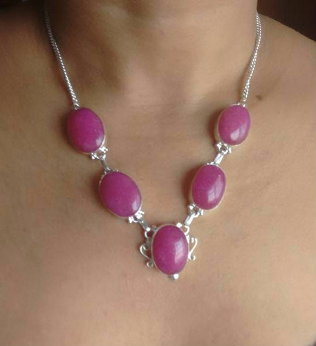 Colar Rubi Rosa Indiano