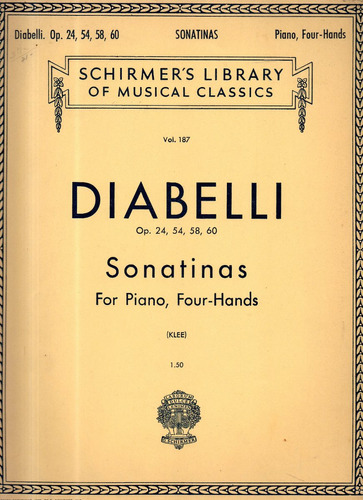 Diabelli Sonatinas Para Piano A Cuatro Manos, Op. 24, 54, 58