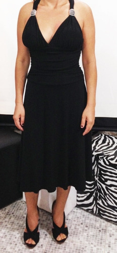Vestido Preto Festa Yunina Costa Nua Cor Preto Tam Pp