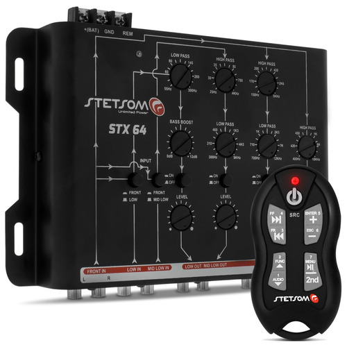 Crossover Stetsom Stx 64 Mesa + Controle Sx2 Longa Distancia