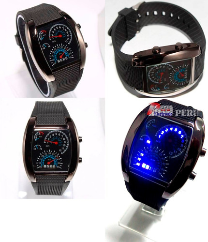 Reloj Digital Sport 44 Led Tablero Velocimetro Turbo