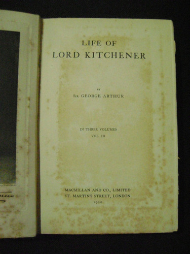 Imagen 4 de 4 de Life Of Lord Kitchener In Three Volumes George Arthur