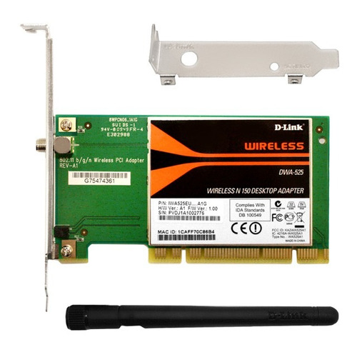 Pci Wifi D-link 150 Mb Cliente Internet Gratis Antena Omni