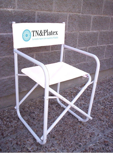 Sillon Director De Caño Redondo Pintura Bco/ngro