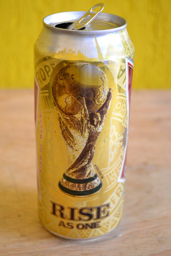 Lata Cerveza Vacia Budweiser Rise As One Brasil 2014 473 Cm