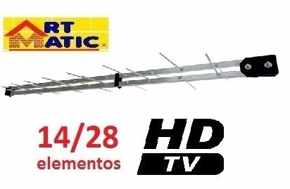 Antena Externa Para Tv Digital Hdtv Uhf Log 14 Dbi Artmatic