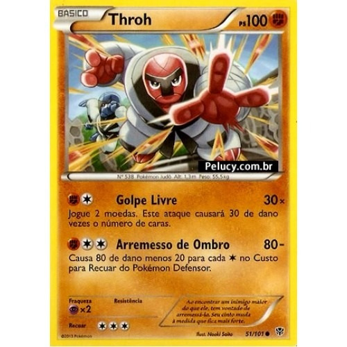 Throh - Pokémon Físico Comum - 51/101 - Pokemon Card Game