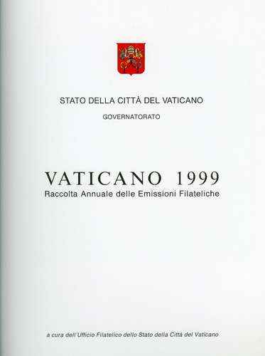 Anuario Filatélico Del Estado Vaticano, Año 1999, Volumen 17