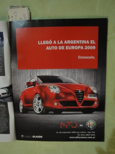 Publicidad Alfa Romeo Mito Año 2009