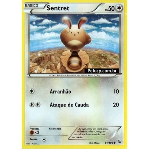 Sentret - Pokémon Normal Comum - 81/106 - Pokemon Card Game