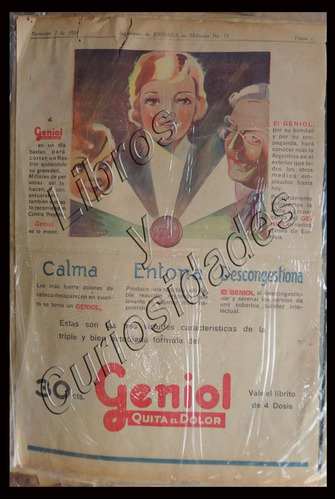 Afiche Antiguo Publicitario Geniol. Art. 22451