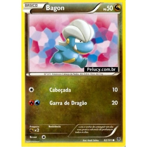 Bagon - Pokémon Dragão Comum - 62/101 - Pokemon Card Game