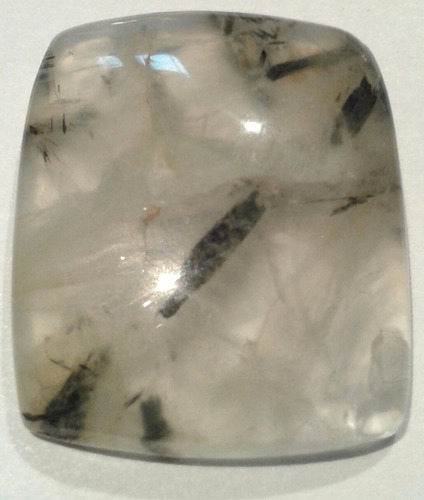 Roca Mineral Cuarzo Pulido Cabuchon Cristales De Epidoto