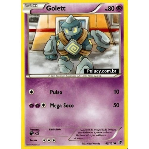 2x Golett Pokémon Psíquico Comum 45/101 - Pokemon Card Game