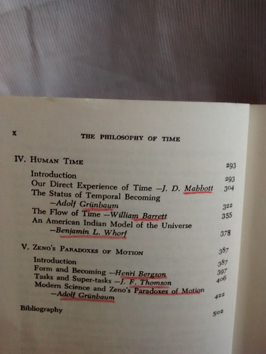 Imagen 5 de 5 de The Philosophy Of Time. Edited By Ricard M. Gale - En Ingles