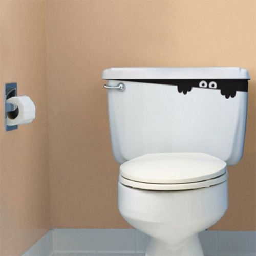 Imagen 3 de 3 de Decoración Calcomanía Monstruo Closet Wc Inodoro Mimall