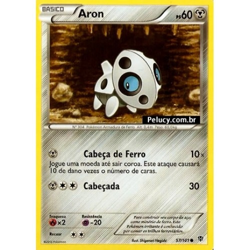 Aron - Pokémon Metal Comum - 57/101 - Pokemon Card Game