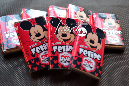 Candy Bar Mickey / Minnie Golosinas Personalizadas