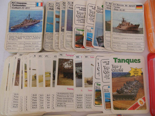 Naipes Top Y Quartet Barcos De Guerra-tanques-formula1 (Usado)