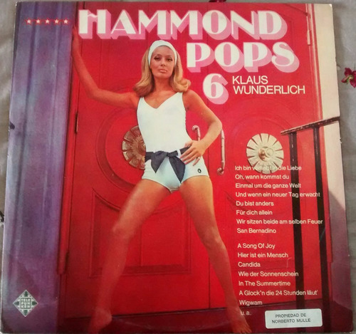 Disco De Vinilo - Klauss Wonderlich- Hamond Pops Vol 6