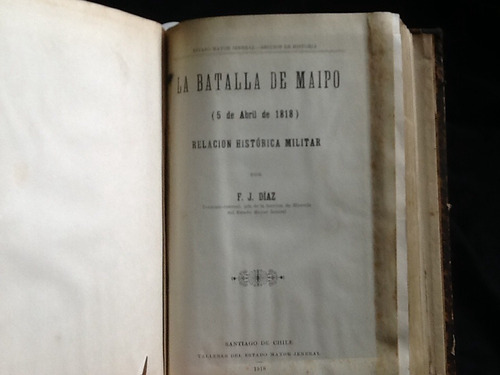 Batalla Maipo - Ejército Los Andes - F.j. Díaz - Mapas