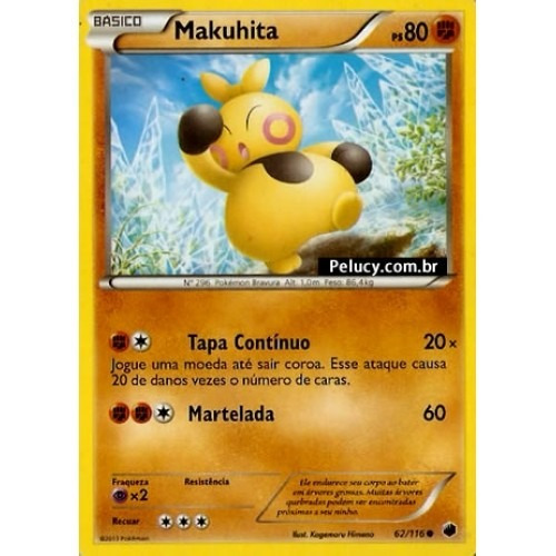 Makuhita - Pokémon Físico Comum - 62/116 - Pokemon Card Game