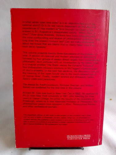 Imagen 2 de 5 de The Philosophy Of Time. Edited By Ricard M. Gale - En Ingles