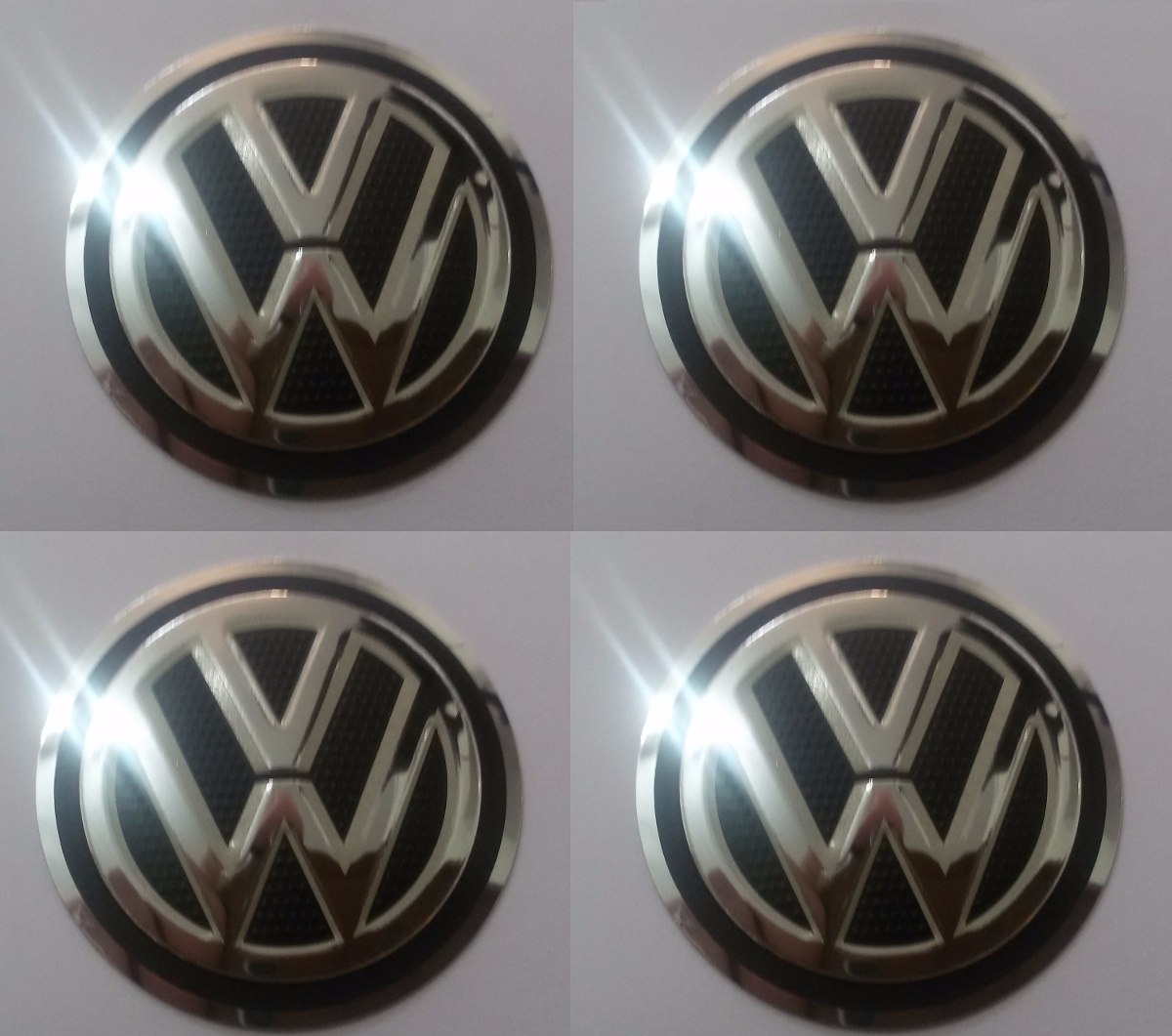 Emblema Volkswagen Aluminío Vw Calota Ou Roda 90 Mm