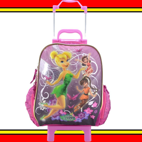 Mochila De Rodinhas Mochilete Tinker Bell G Sininho